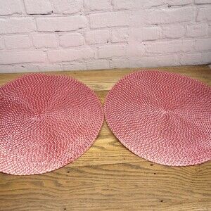 Round Braided 15" Placement Mats Set Of 2